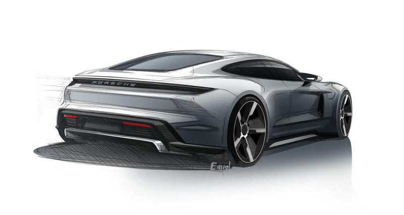 Illustration for article titled If the Porsche Taycan Looks Like This Sketch It’ll Be Great News For Your Eyes